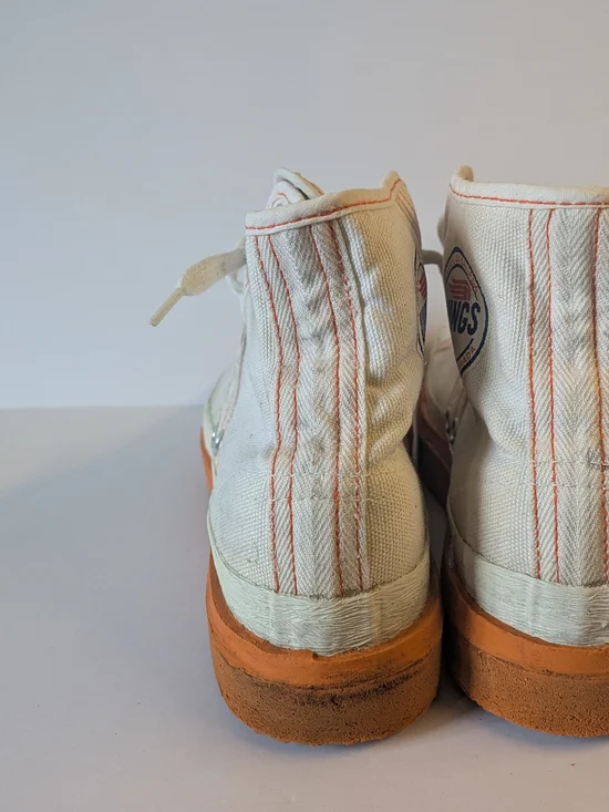 Wings Canvas High Top Sneakers Made in Canada Men’s Size 7 Gum Sole - Picture 3 of 8